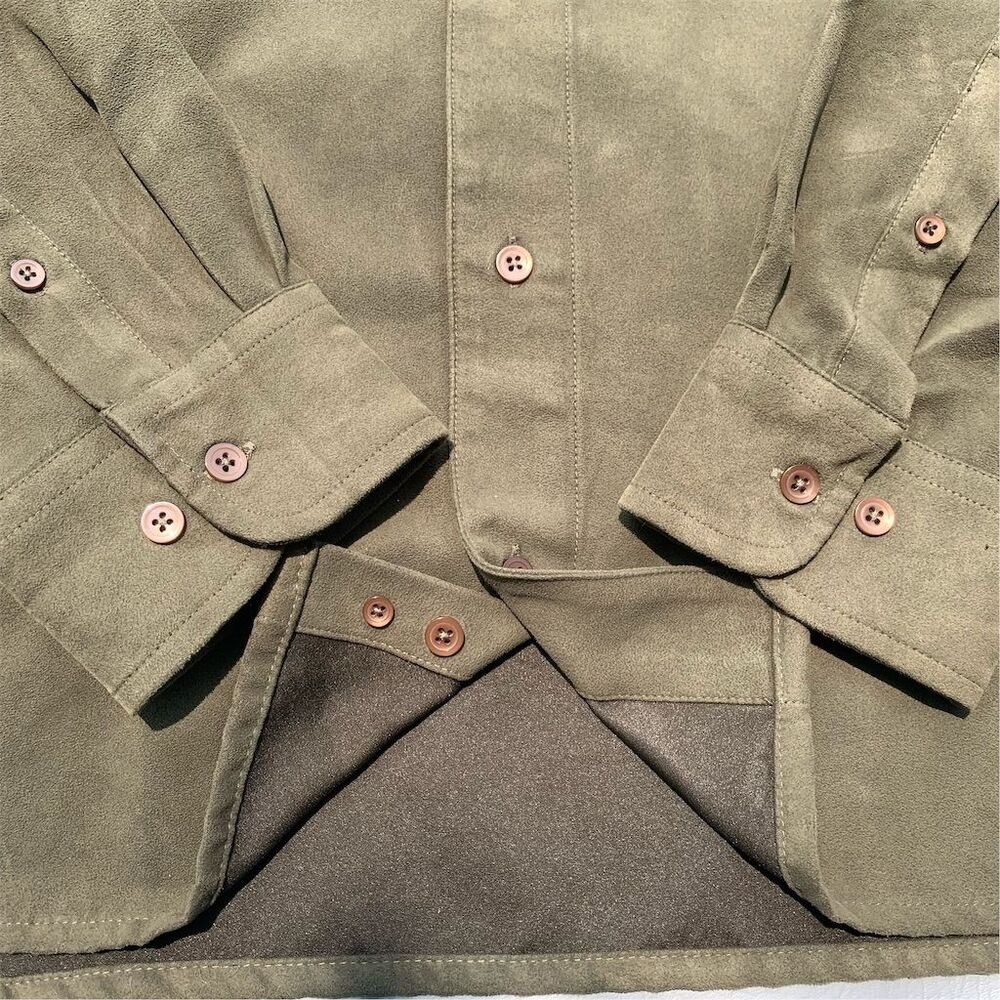 Fieldmaster Men's‎ Long Sleeve Green Button-Up Shirt Size M Casual - Picture 3 of 5